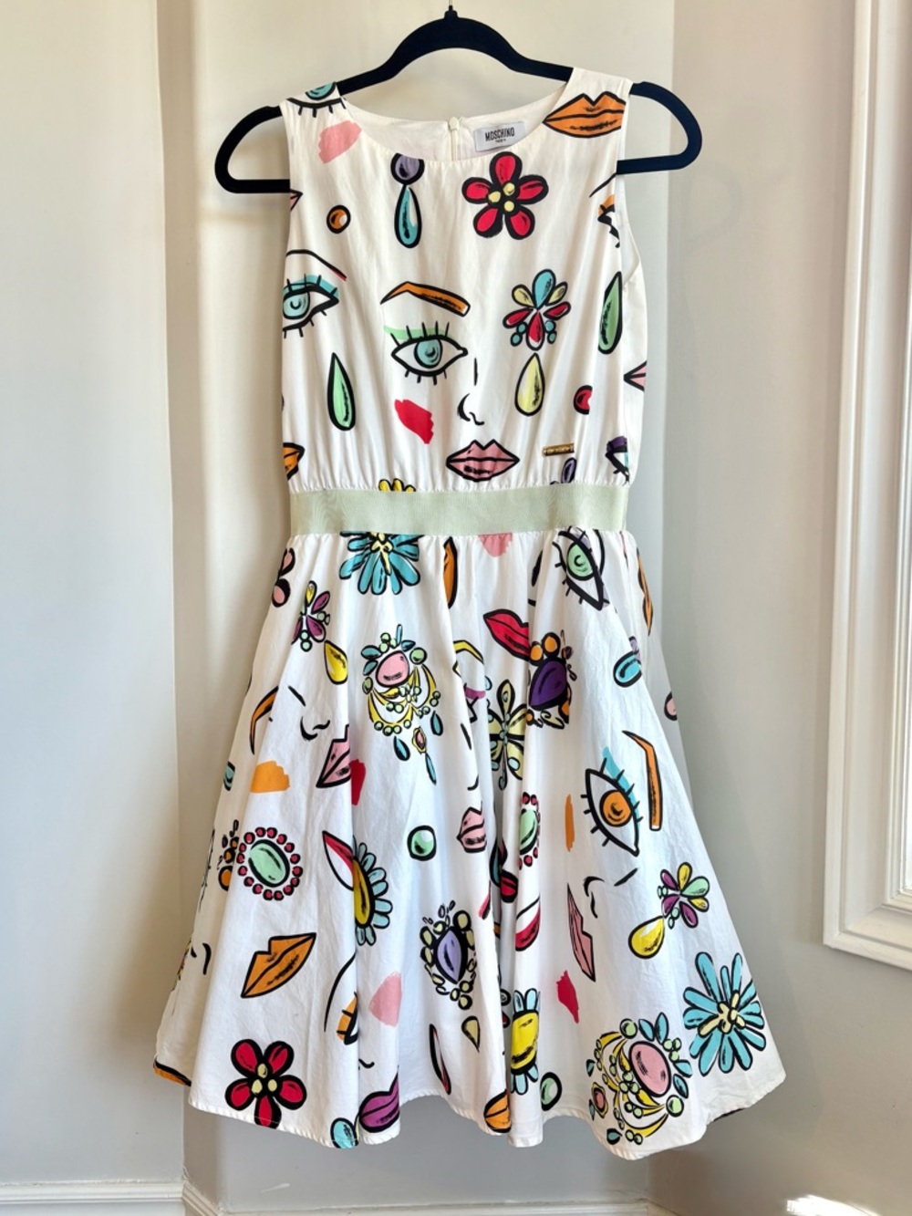 Moschino Teen Graphic Dress with Tulle Size 14 Girls